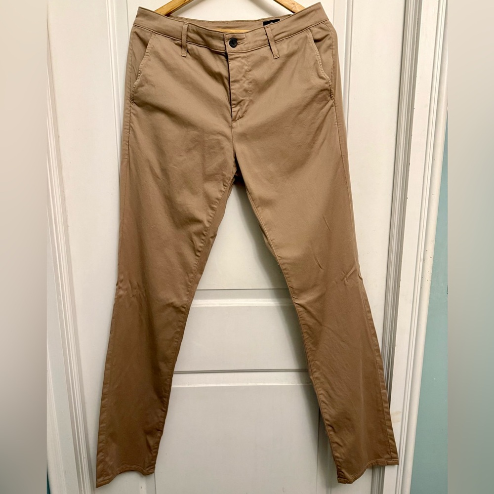 AG Adriano Goldschmied "The Marshall" Cotton/Modal Blend Chinos in Warm Tan